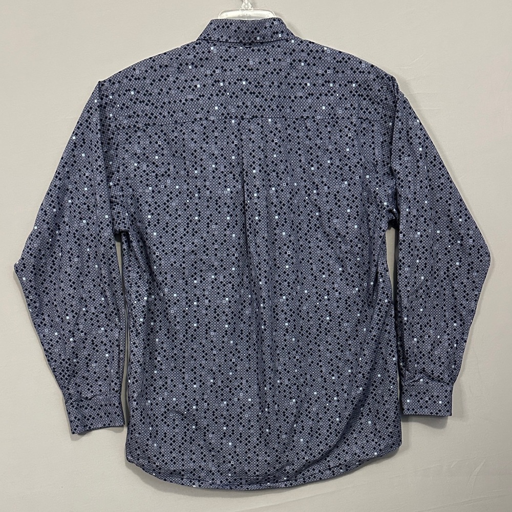 Cinch Men's Medium Blue Patterned Button Down Shi… - image 7